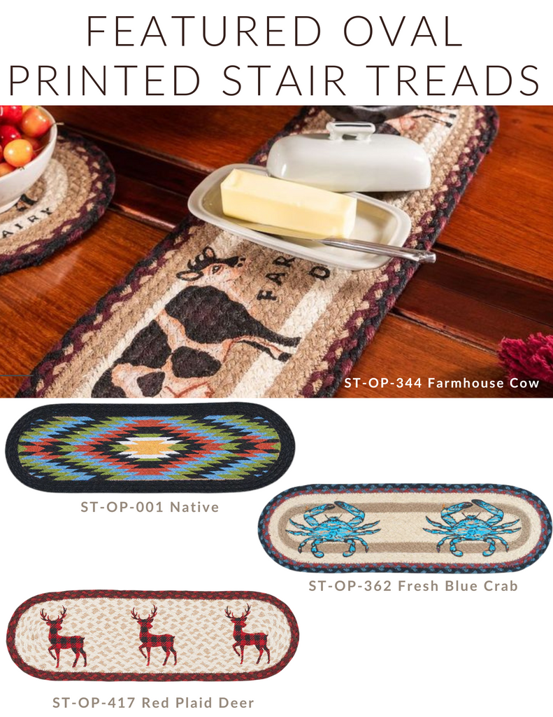 Featured Oval Printed Stair Treads