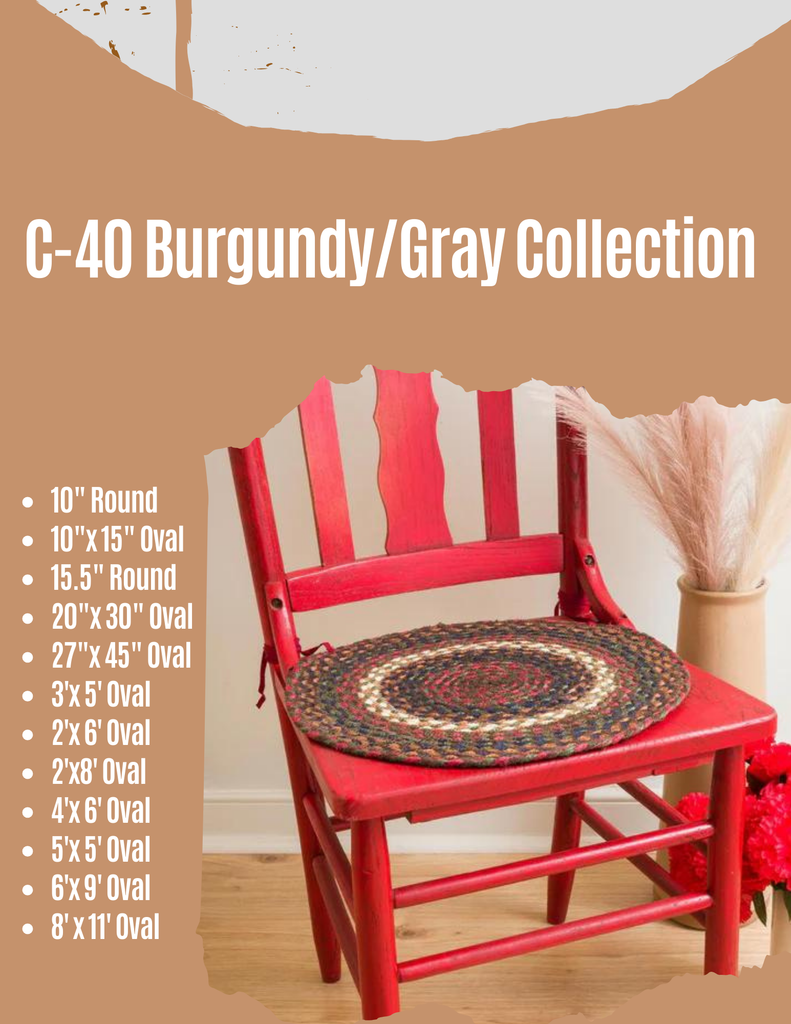 C-040 Burgundy & Gray