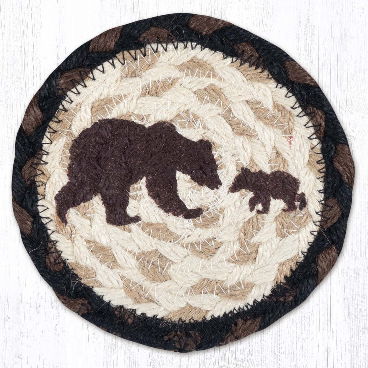 IC-313 Happy Bear Cub Coaster – Earth Rugs