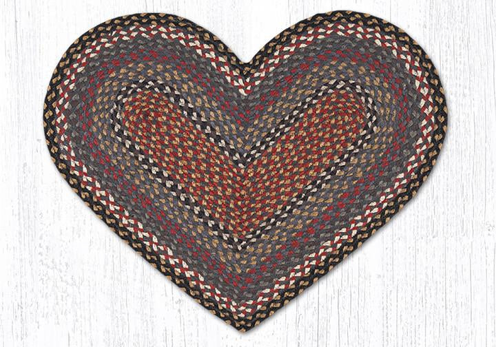 C-043 Burgundy/Blue/Gray Braided Rug