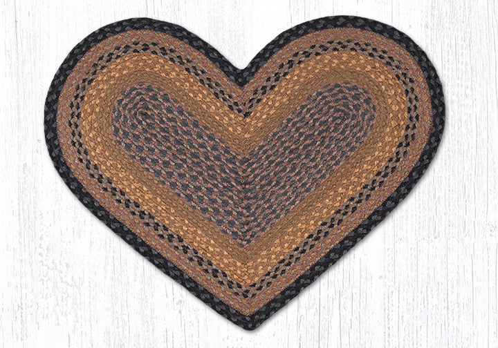 C-099 Brown/Black/Charcoal Braided Rug