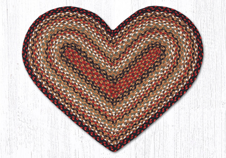 C-319 Burgundy/Mustard/Ivory Braided Rug