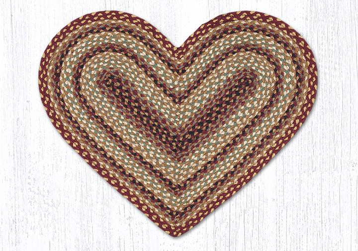C-357 Burgundy/Gray/Cream Braided Rug