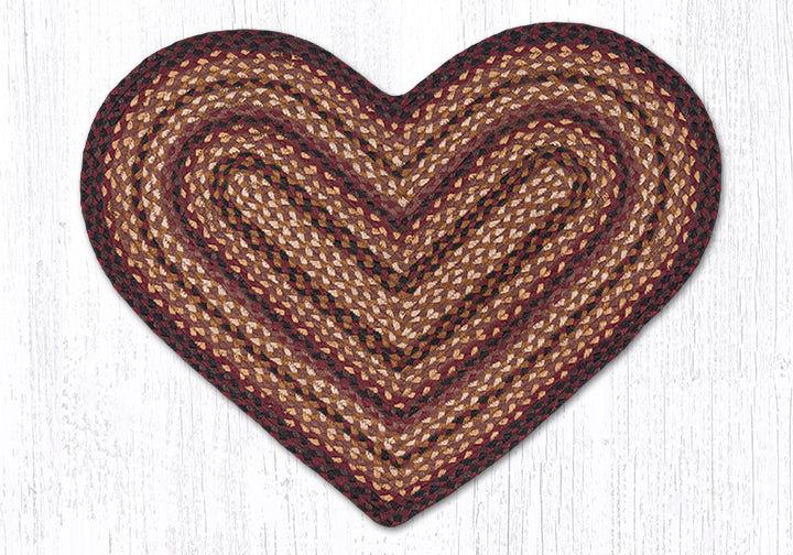 C-371 Black Cherry/Chocolate/Cream Braided Rug