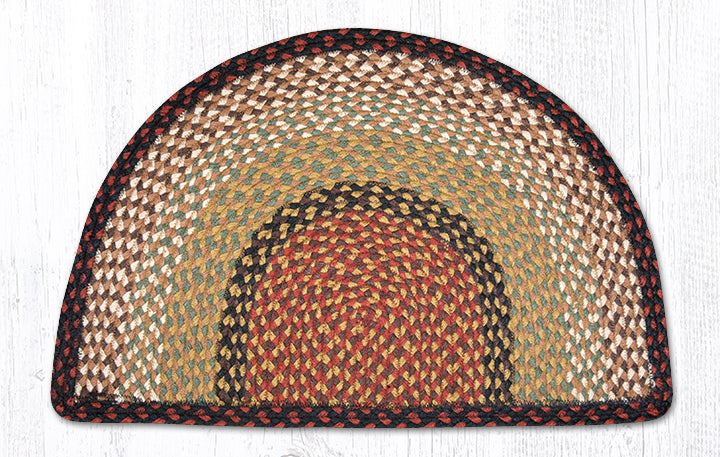 C-019 Burgundy/Mustard Braided Rug