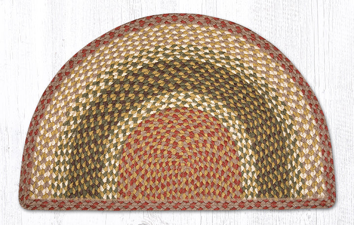 C-024 Olive/Burgundy/Gray Braided Rug