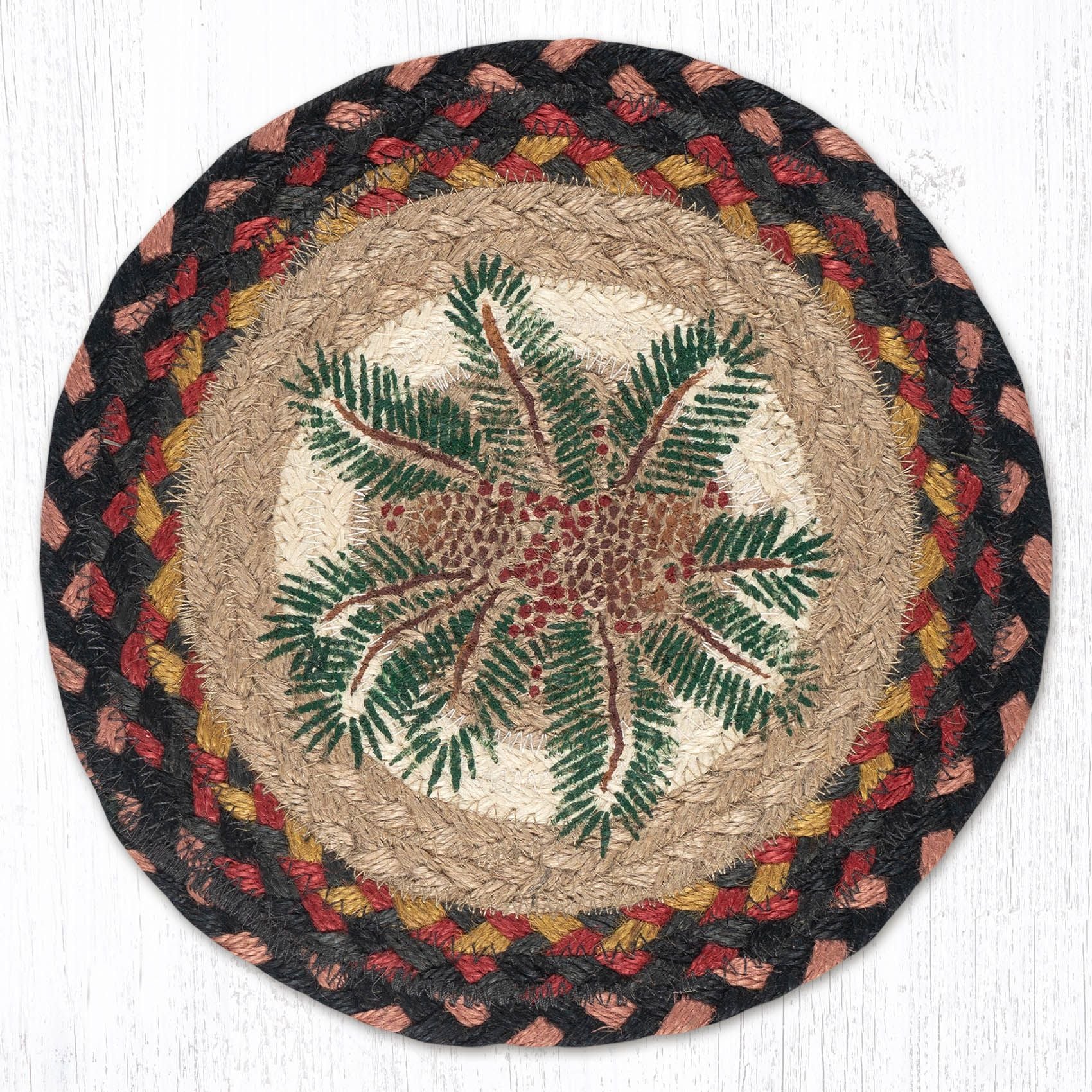 Rustic Primitive American Star Braided Jute Trivet - Thumbnail 4